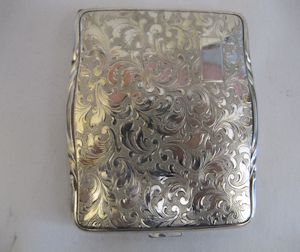 Silver cigarette case 1934