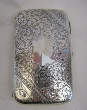 Silver cigar case 1902