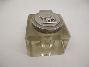 early 20th Century bulldog inkpot