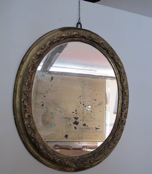 17th Century oval mirror