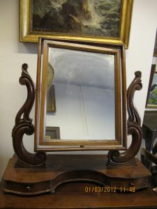 Late 19th Century large walnut mirror